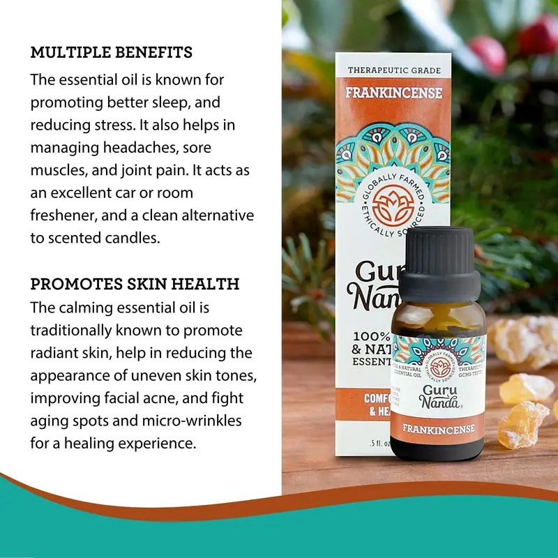 GuruNanda Frankincense Essential Oil – 2 Pack