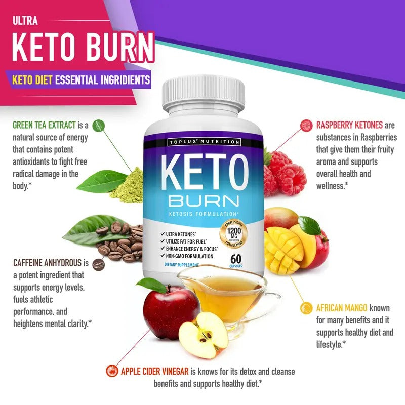 Toplux Nutrition Keto Burn Supplement 60 Capsules