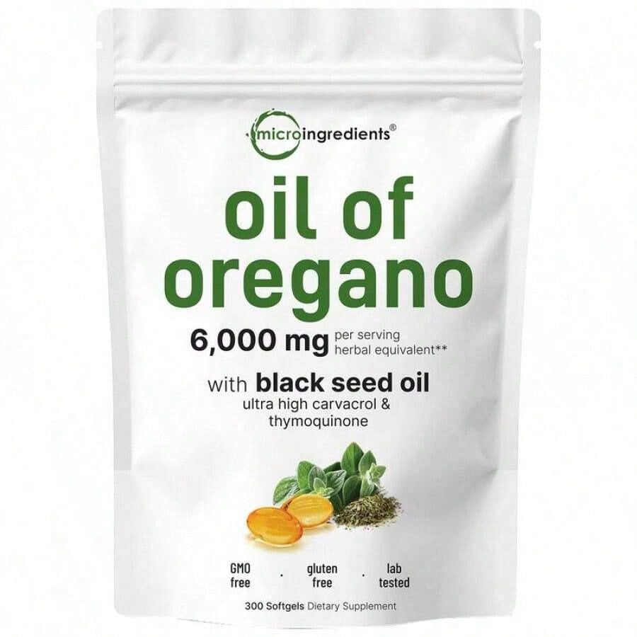 Top Grade Oregano & Black Seed Oil Blend – 150 or 300 Softgels