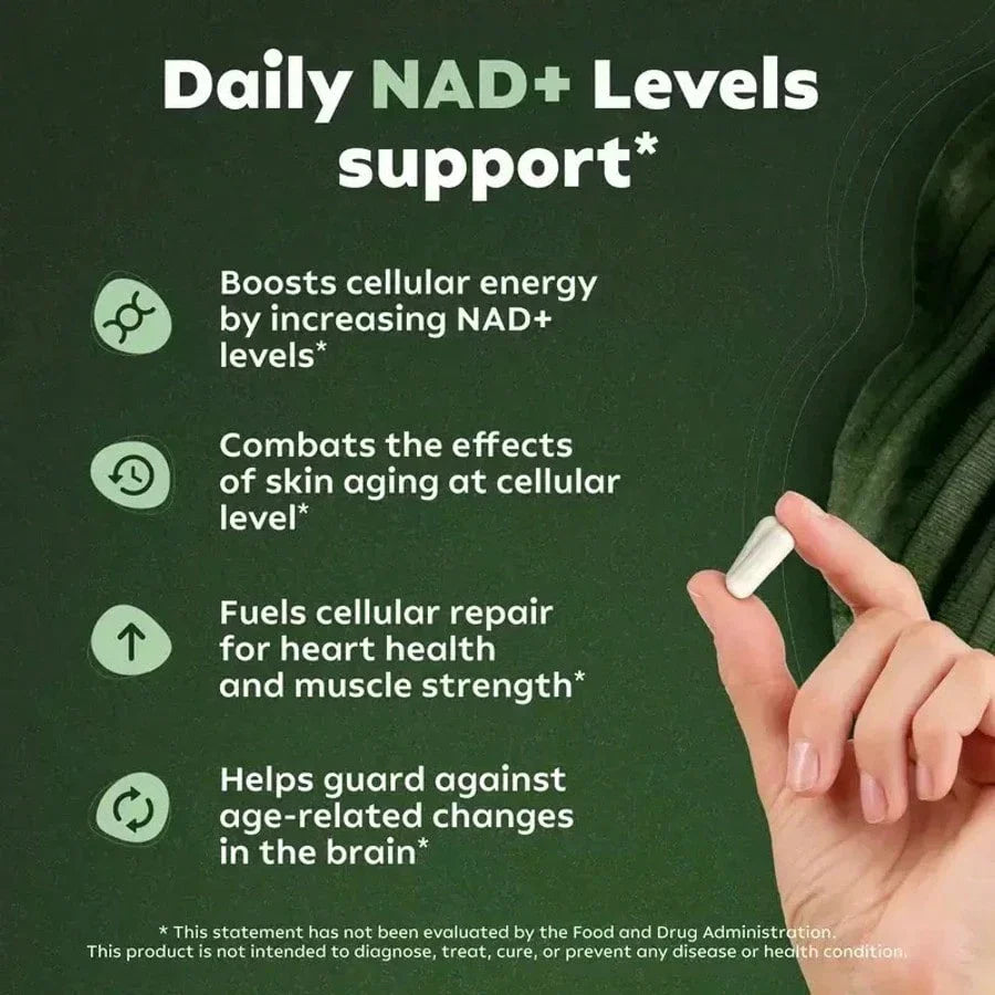 Reus Research NAD Nicotinamide Riboside Resveratrol, Liposomal NAD Supplements For Women & Men, NMN Supplement Alternative, NAD Supplement - 80 Capsules,For Skin Aging Support, Energy, And Focus, Vitamin & Wellness Supplements Dietary Healthcare Edible
