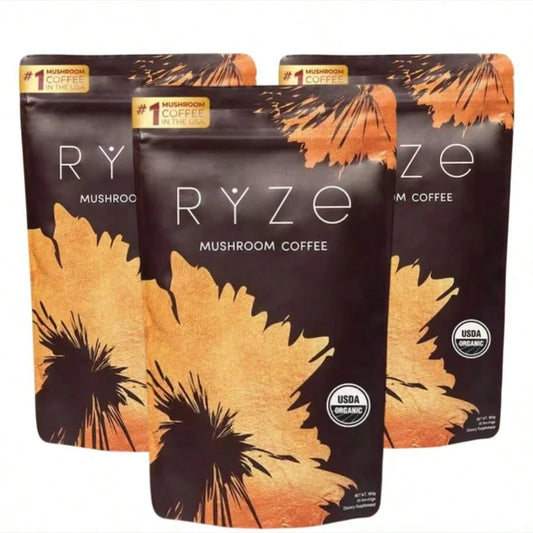 RYZE Mushroom Coffee 3-Pack 90 Servings
