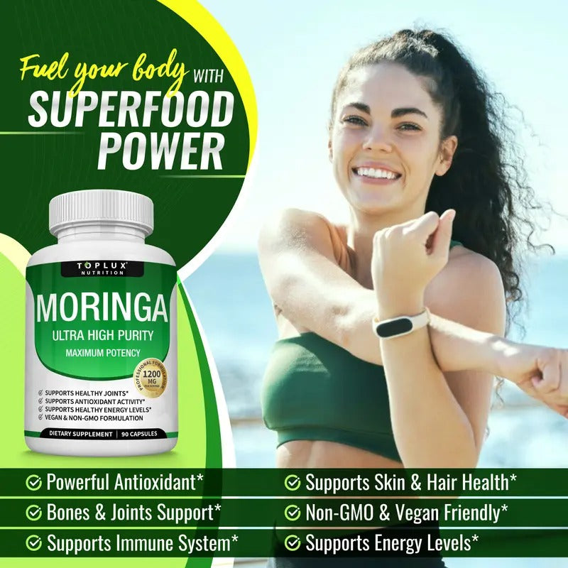 Toplux Moringa Capsules 1200mg 90 Capsules