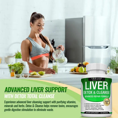 Toplux Liver Cleanse Detox & Repair – Milk Thistle, 60 Capsules