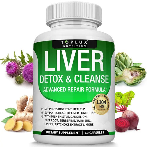 Toplux Liver Cleanse Detox & Repair – Milk Thistle, 60 Capsules