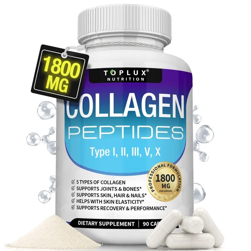 Toplux Nutrition Collagen Peptides 1800mg 90 Capsules