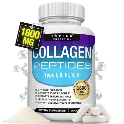 Toplux Nutrition Collagen Peptides 1800mg 90 Capsules