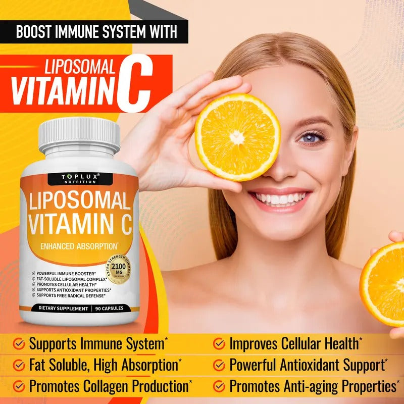 Liposomal Vitamin C Supplement 2100mg 30 Soft gels