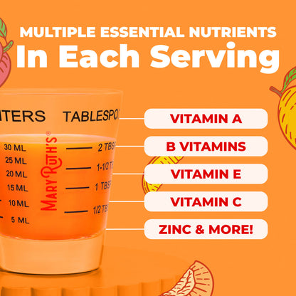 Liquid Morning Multivitamin + Hair Growth Peach Mango