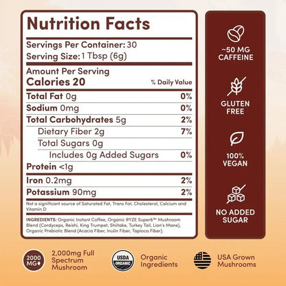 Mushroom Coffee 30 Servings Buy 1 Get 1 Free