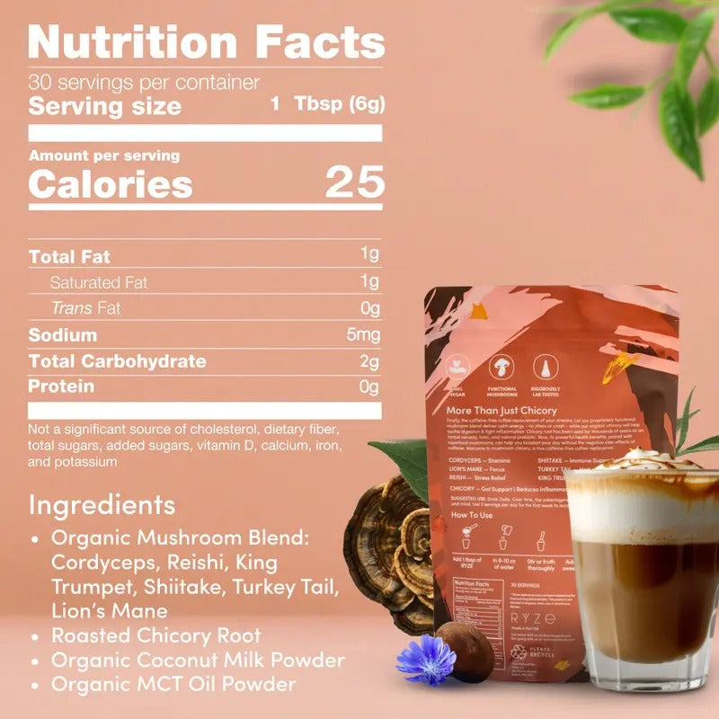 RYZE Mushroom Chicory Coffee 30 Servings