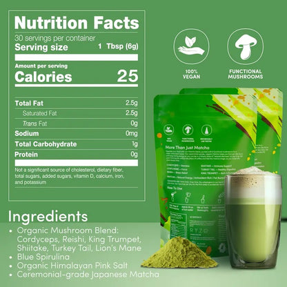 RYZE Mushroom Matcha Starter Kit 60 Servings