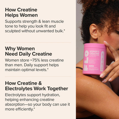 Flo Women’s Daily Creatine + Electrolytes Powder