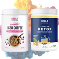 detox powder and probiotic iced coffee duo gut health energy bundle USA