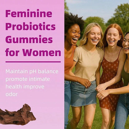 LEEFAR Women's Probiotic Gummies with Slippery Elm 60 Gummies