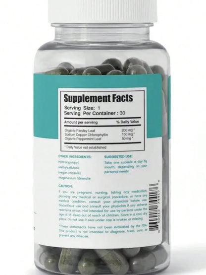Chlorophyll Capsules – Vegan Detox 30 Capsules, 200mg