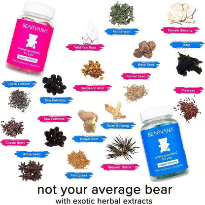 BEARVANA Berry Gummies for Women – Herbal Multivitamin, 2-Pack