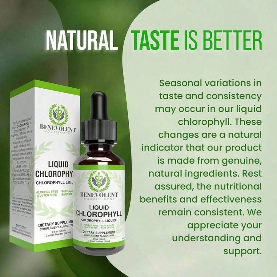 Liquid Chlorophyll Drops – Detox & Gut Health, 4-Month Supply