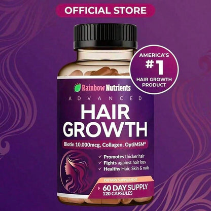 Miriyalyad 24-in-1 Hair Growth Vitamins – Biotin 10,000mcg, 60-Day Supply