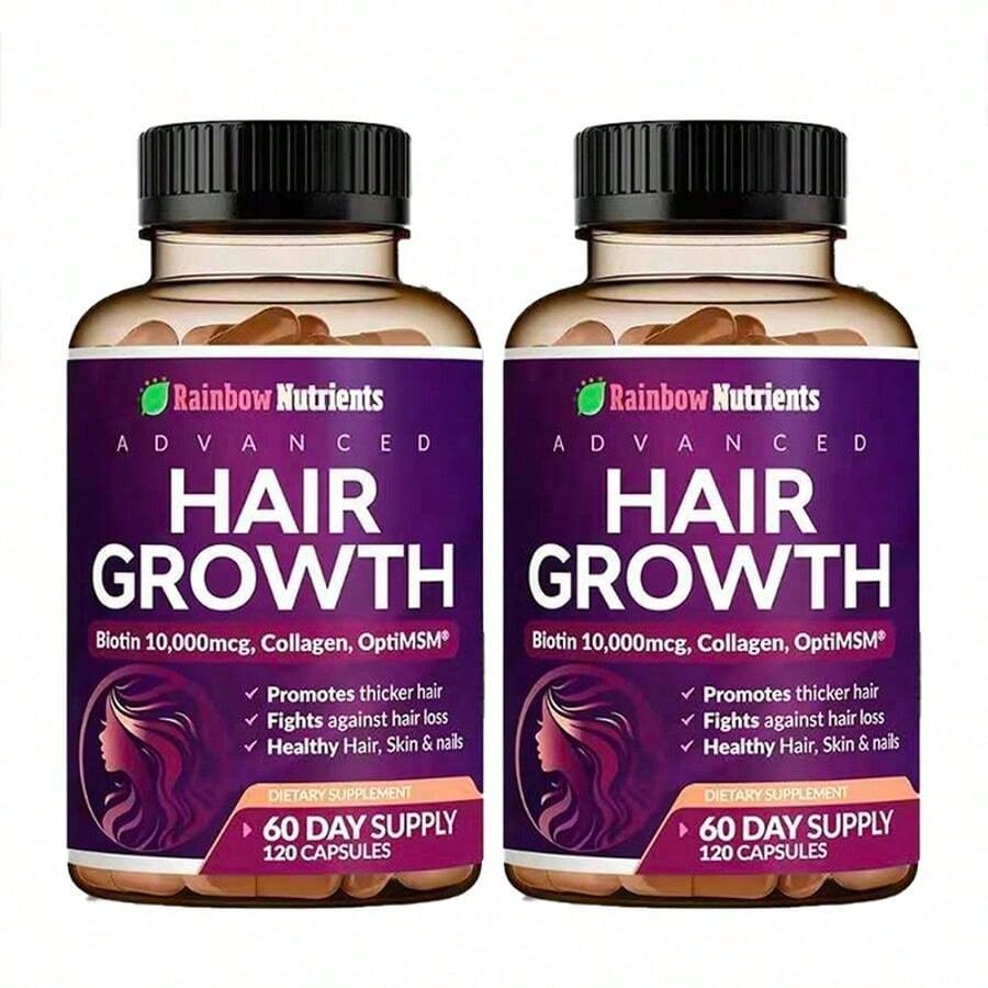 Miriyalyad 24-in-1 Hair Growth Vitamins – Biotin 10,000mcg, 60-Day Supply
