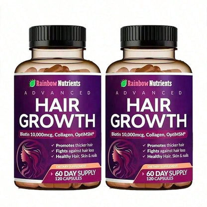 Miriyalyad 24-in-1 Hair Growth Vitamins – Biotin 10,000mcg, 60-Day Supply