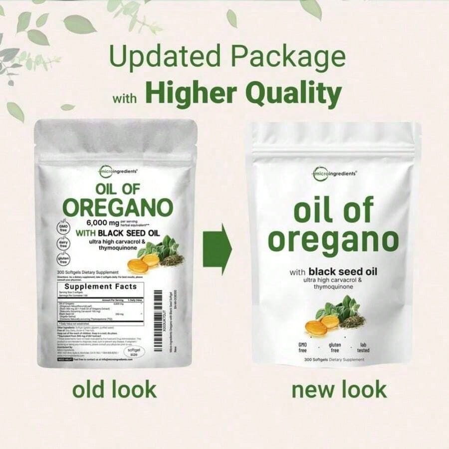 Miriyalyad Oregano Oil with Black Seed Oil Softgels