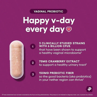 Physician's CHOICE Probiotics For Women - PH Balance, Odor Control, Yeast Balance, Flora & Feminine Health - 6B CFU With Organic Prebiotics And Cranberry Extract - 30 CT
