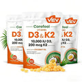 VEV Vitamin D3 + K2 10,000 IU – Bone & Immune Support, 300 Softgels