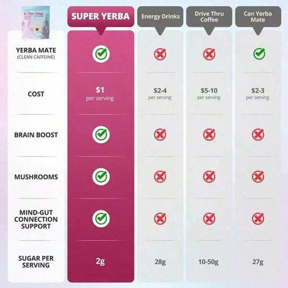 Zooone Super Yerba Mate Instant Tea – Raspberry Lemonade, 30 Servings