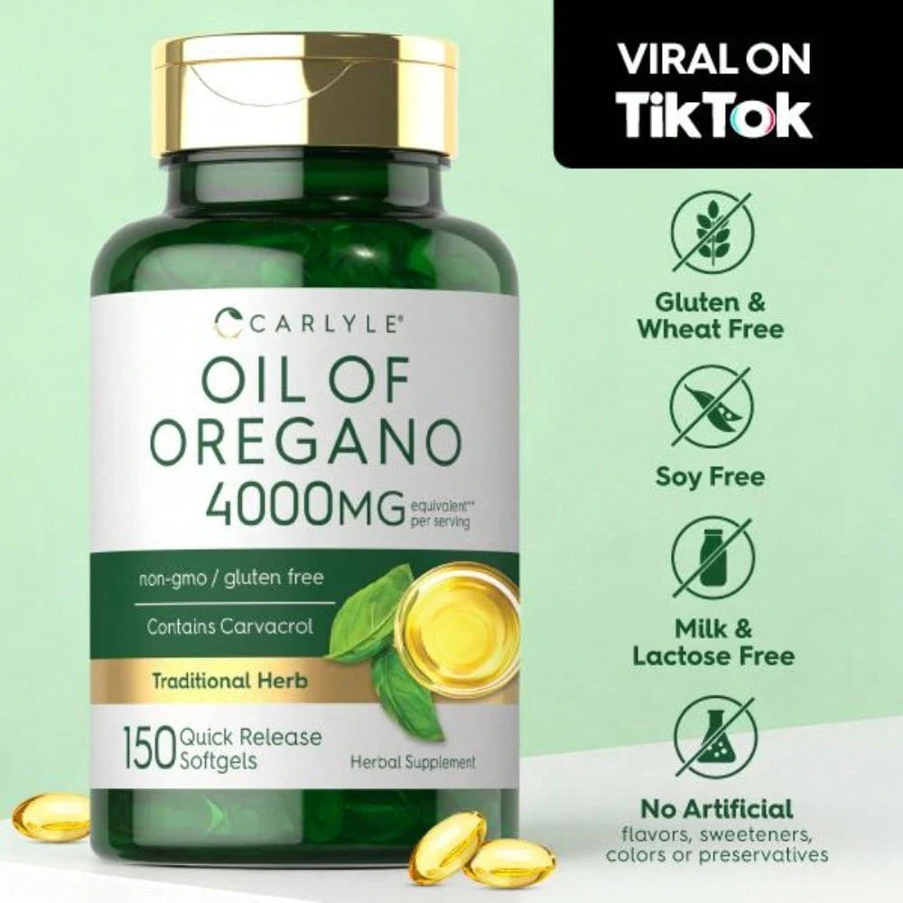 Carlyle Oregano Oil 4000mg – Carvacrol Softgels, 150 Count
