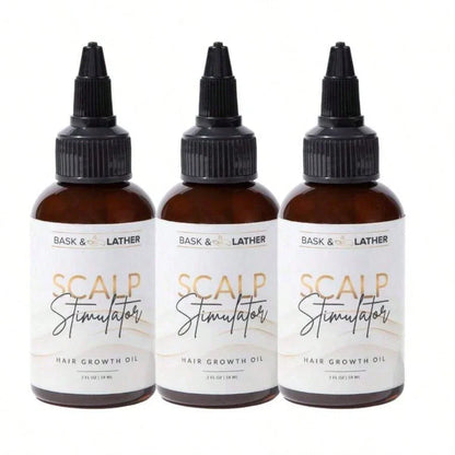 BASK AND LATHER Scalp Stimulator – Rosemary & Mint Hair Growth Oil