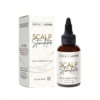 BASK AND LATHER Scalp Stimulator – Rosemary & Mint Hair Growth Oil