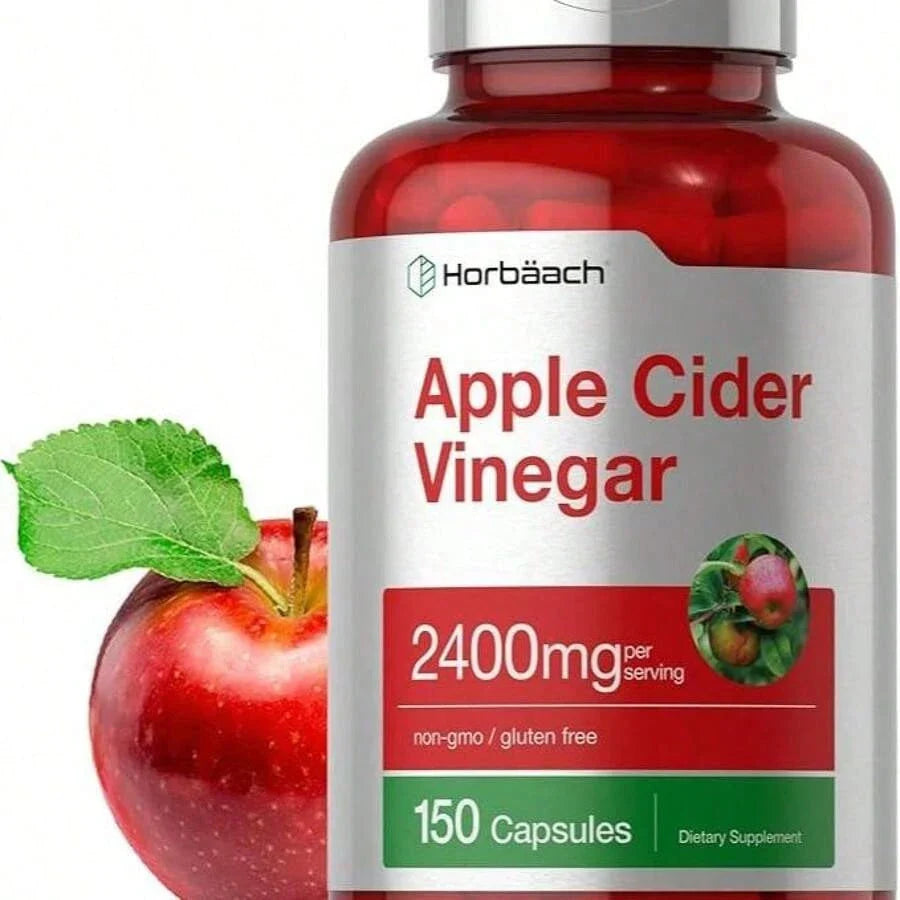 Horbaach Apple Cider Vinegar 2400mg – Non-GMO, 150 Capsules