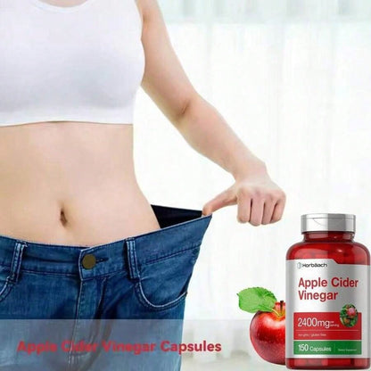 Horbaach Apple Cider Vinegar 2400mg – Non-GMO, 150 Capsules
