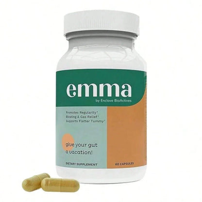 Emma Gut Health Doctors Endorsed Supplement 3-Pack, 60 Capsules Per Bottle, Promotes Regularity, Bloating & Gas Relief, Supports Flatter Tummy, Digestive Support For Gut Health