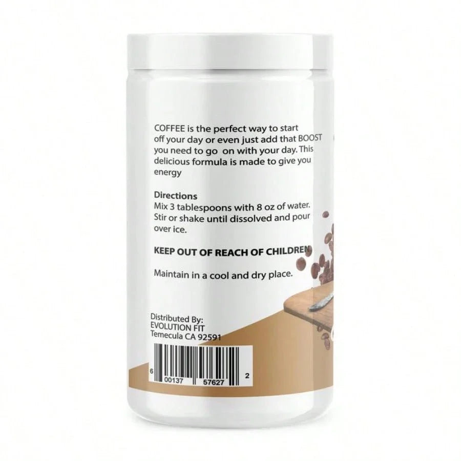 EVOLUTION Fitness Cappuccino Coffee Powder | 500g (17.637oz) | Cappuccino Flavored | Dietary Supplement For Energy & Workout Support