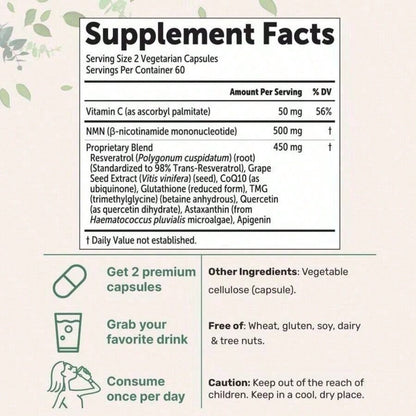 MOTHER'S DAY SPECIAL! MicroIngredients NMN 1000mg Per Serving, 120ct, Ultimate Wellness For Mom