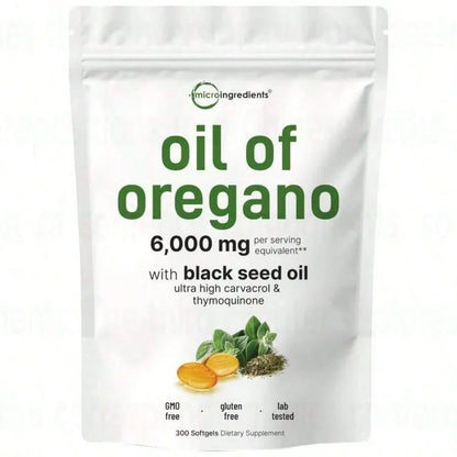 MicroIngredients 3-Piece Wellness Bundle, Oil Of Oregano Softgels, Organic Mushroom Instant Coffee, Multi Collagen Peptides Powder, Complete Immune, Energy & Beauty Support Set