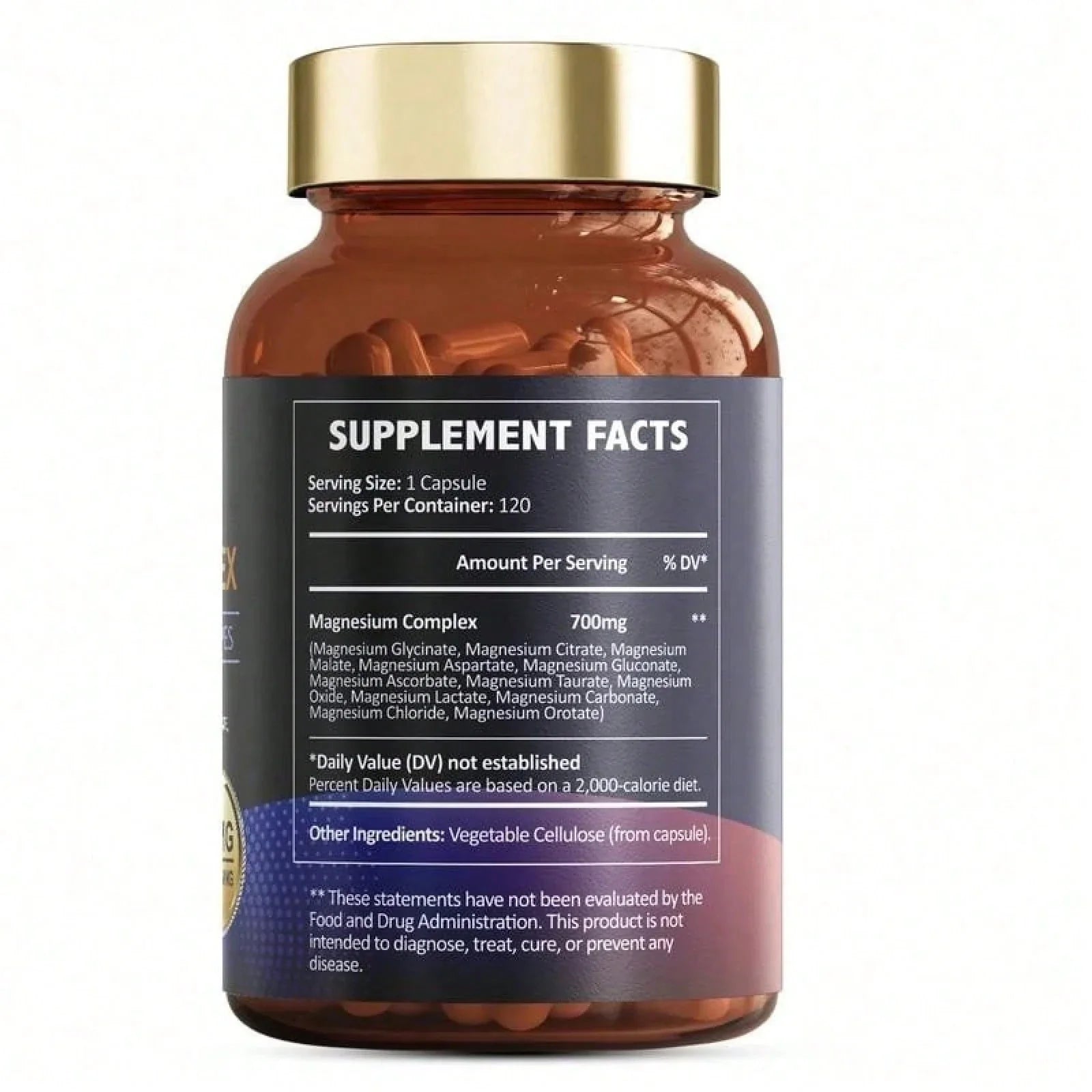 12-In-1 Magnesium Complex 700mg - Supplement With Glycinate Citrate Malate Oxide Taurate Aspartate Orotate, Vegan Capsules For Muscle, Heart, And Relaxation Support