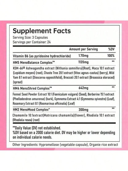 Hormone Harmony - Natural Blend For Mood & Comfort, Drug-Free Support For Menopause Symptoms, 72 Vegan Capsules Healthcare Fitness