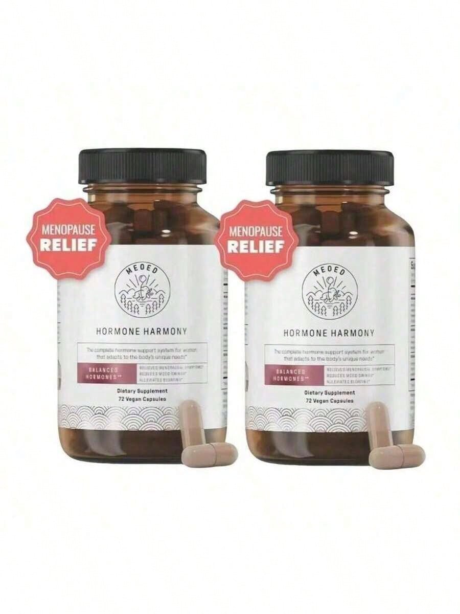 Hormone Harmony - Natural Blend For Mood & Comfort, Drug-Free Support For Menopause Symptoms, 72 Vegan Capsules Healthcare Fitness
