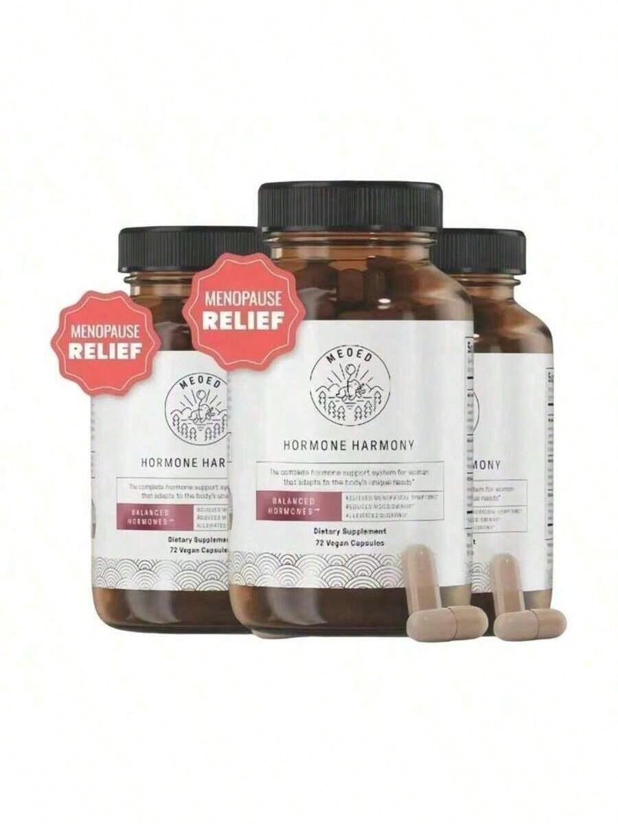 Hormone Harmony - Natural Blend For Mood & Comfort, Drug-Free Support For Menopause Symptoms, 72 Vegan Capsules Healthcare Fitness