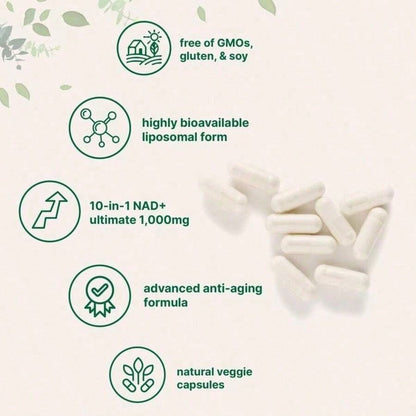 Liposomal NAD+ Ultimate 1,000mg, 60 Veggie Capsules