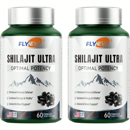 Shilajit For Men Women, Shilajit With Naturally Fulvic Acid & L-Arginine, Himalayan Shilajits For Extra Power, Stamina & Immune Support, Non-GMO, Made In USA, 60 Capsules, 1,300mg Per Serving