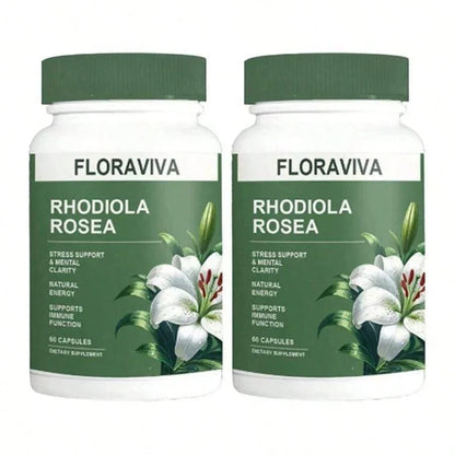 Flash Floraviva Rhodiola Rosea Capsules For Natural Energy GMO Excluded