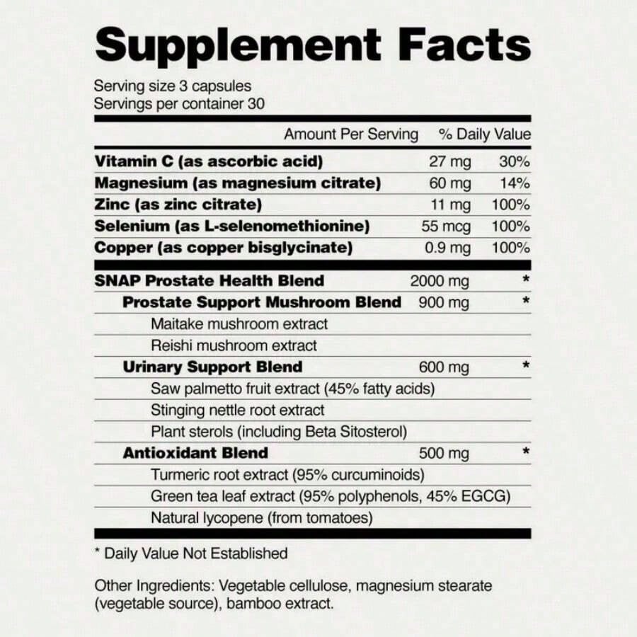 Natural Prostate Supplement For Men - Saw Palmetto Extract & Turmeric - Urinary Tract Health - 3rd Party Tested