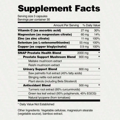 Natural Prostate Supplement For Men - Saw Palmetto Extract & Turmeric - Urinary Tract Health - 3rd Party Tested
