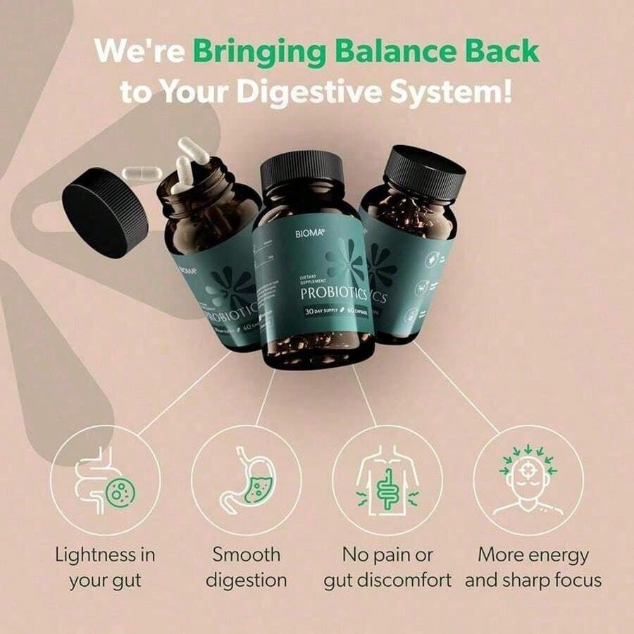 Probiotics For Weight Management & Digestive Health, 3 In 1 Gut Health Probiotics And Prebiotics/Postbiotics, Slow Release Synbiotic Probiotic[Free Shipping ](2026 Latest Version)
