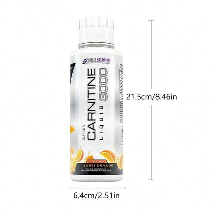 Cutler Nutrition Liquid L-Carnitine Supplement With Acetyl L-Carnitine & L-Carnitine Tartrate Forms - Pre Workout Formula For Optimal Absorption, Energy & Muscle Support, Buzz'in Orange Flavor