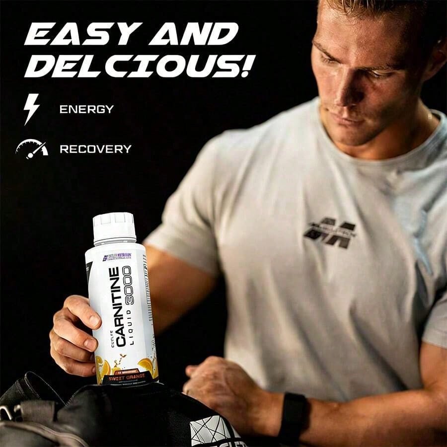 Cutler Nutrition Liquid L-Carnitine Supplement With Acetyl L-Carnitine & L-Carnitine Tartrate Forms - Pre Workout Formula For Optimal Absorption, Energy & Muscle Support, Buzz'in Orange Flavor