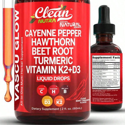 Fire & Vitality Drops - Cayenne+Hawthorn+Organic Beetroot For Circulation & Energy